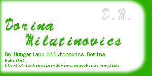 dorina milutinovics business card